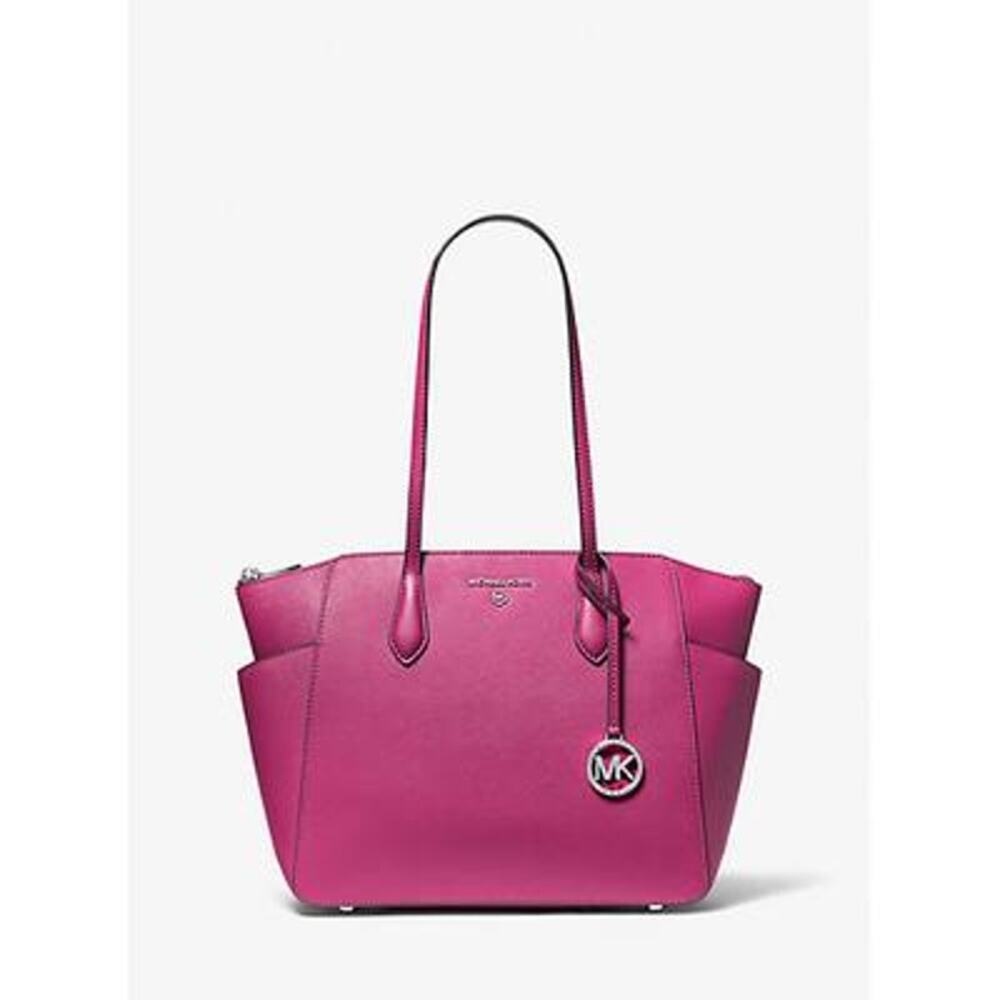 NWT Michael Kors Women Marilyn Medium Top Zip Tote, Deep Fuchsia-OS